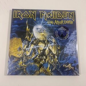 Iron Maiden Live After Death 40th Anniversary Blue Yellow Colored Vinyl 2LP NEW